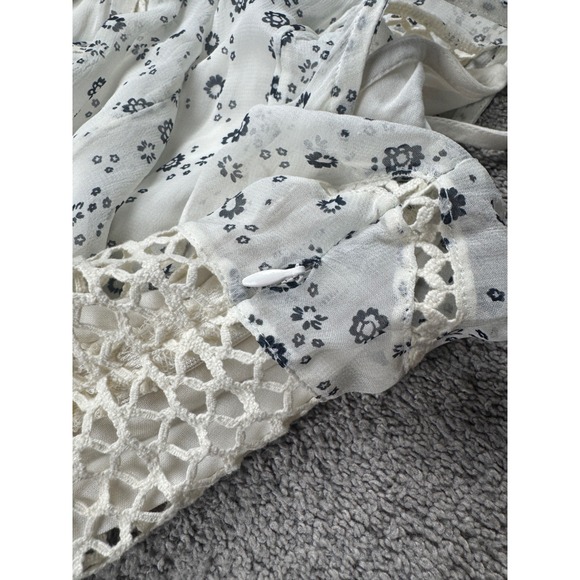 NEW Anthropologie Floreat Windswept Lace Dress Women's 8 Floral Print Zip - Picture 7 of 8